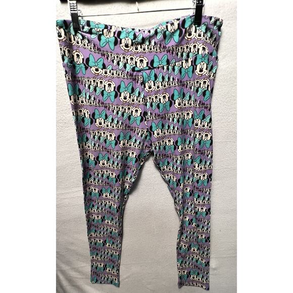 LuLaRoe Leggings Womens Tall & Curvy Purple Disney Minnie Mouse Pattern - Picture 1 of 7